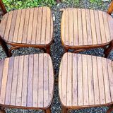 4 bistro chairs 20/30s sitting slatted