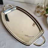 Silver-plated serving dish Quist and its asparagus cradle grid.