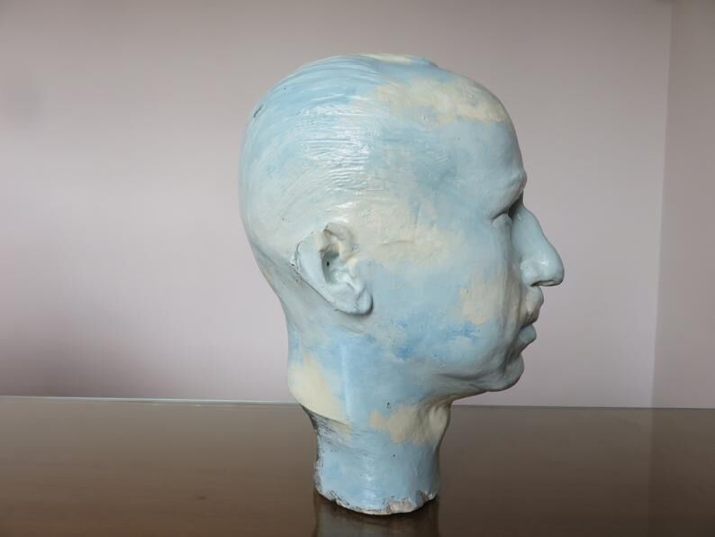 Head, plaster bust "man"
