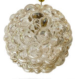 Vintage Limburg pendant lamp, Bubble Glass & Brass, 60s