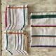 Nappe "style basque" et ses 12 serviettes - 220x146 cm - métis lin/coton