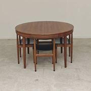 Table de repas et 4 chaises par Hans Olsen pour Frem Rojle  Danemark