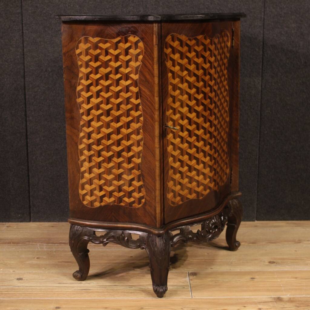 Small French inlaid sideboard from the 20th century