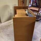 Dressing table style art deco in wood 50s