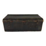 Old black canvas trunk