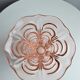 Vase en verre rose
