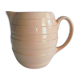 Longwy ceramic pitcher Height 12 cm pink beige color