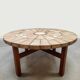 Danish vintage round stone coffee table 'Natures spirit'