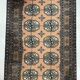 Tapis tribal Mori Bokhara noué à la main 68x50