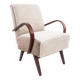 Fauteuil Art Déco beige bouclé, République tchèque