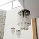 Chandelier and wall lights in Murano glass by Venini 1970s