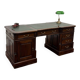 Classic English Desk Green Leather