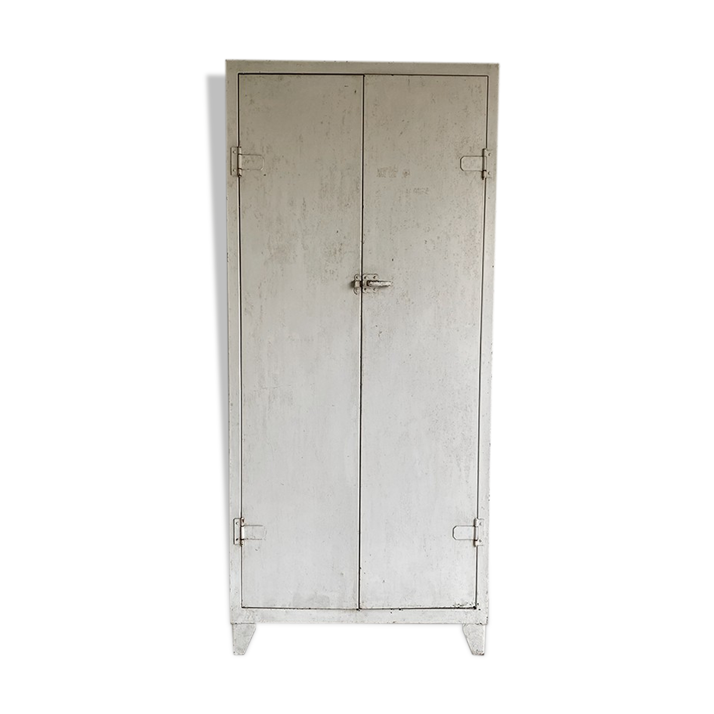 50's off-white industrial cabinet