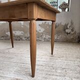 1950s walnut bistro farmhouse table