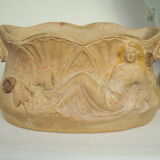 Art nouveau planter terracotta bas-reliefs