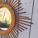 Rattan sun mirror, 1960s design, vintage