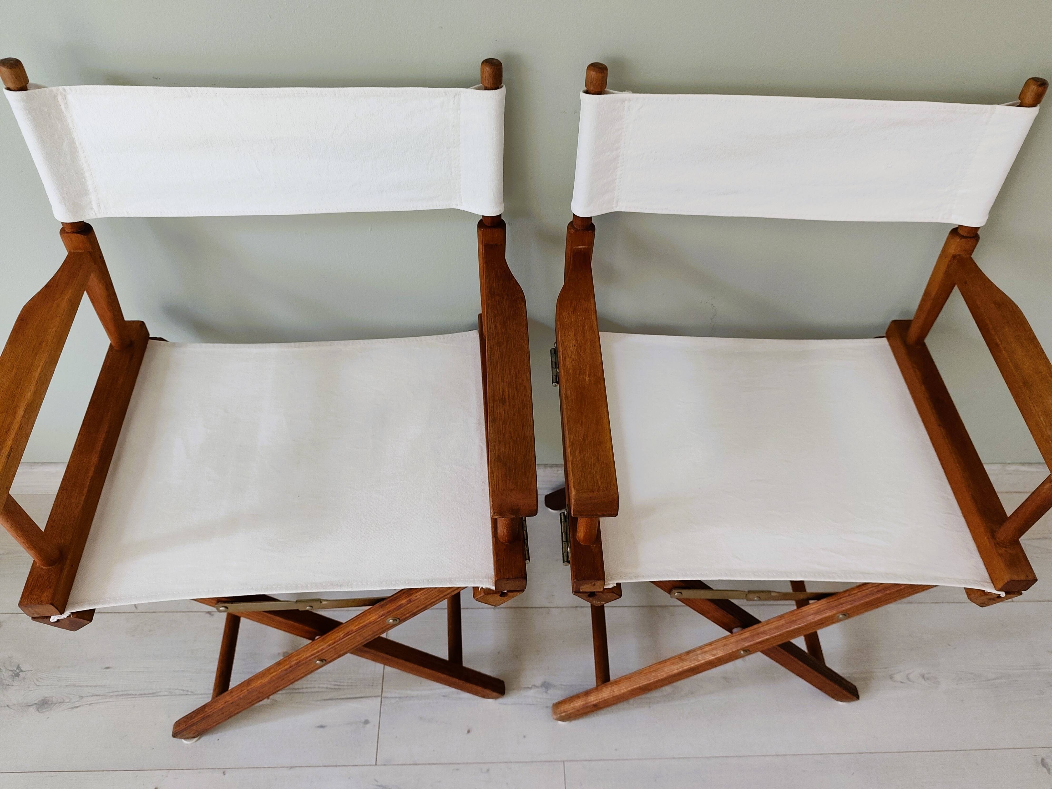 Fauteuils style "réalisateur" anciens
