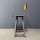 High industrial metal workshop chair