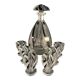Art deco liqueur set, carafe & 6 glasses, cut double crystal, cubist decor, karl palda