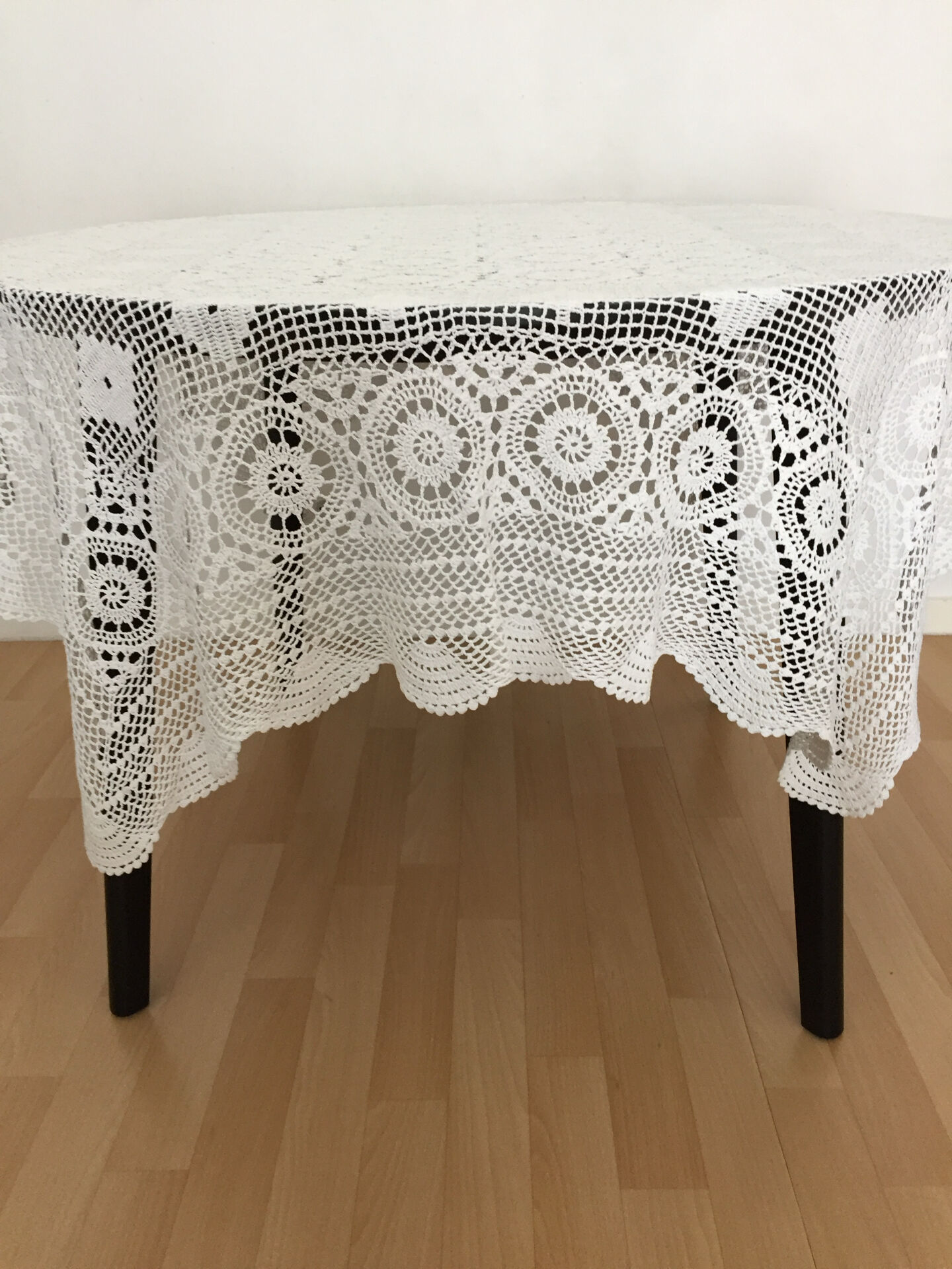 Vintage rectangular crochet tablecloth