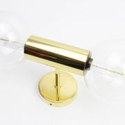 Pair of Sputnik wall sconces in brass, design by Motoko Ishii for Staff, Germany, 1970s.