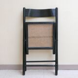 Black folding chair, 70s