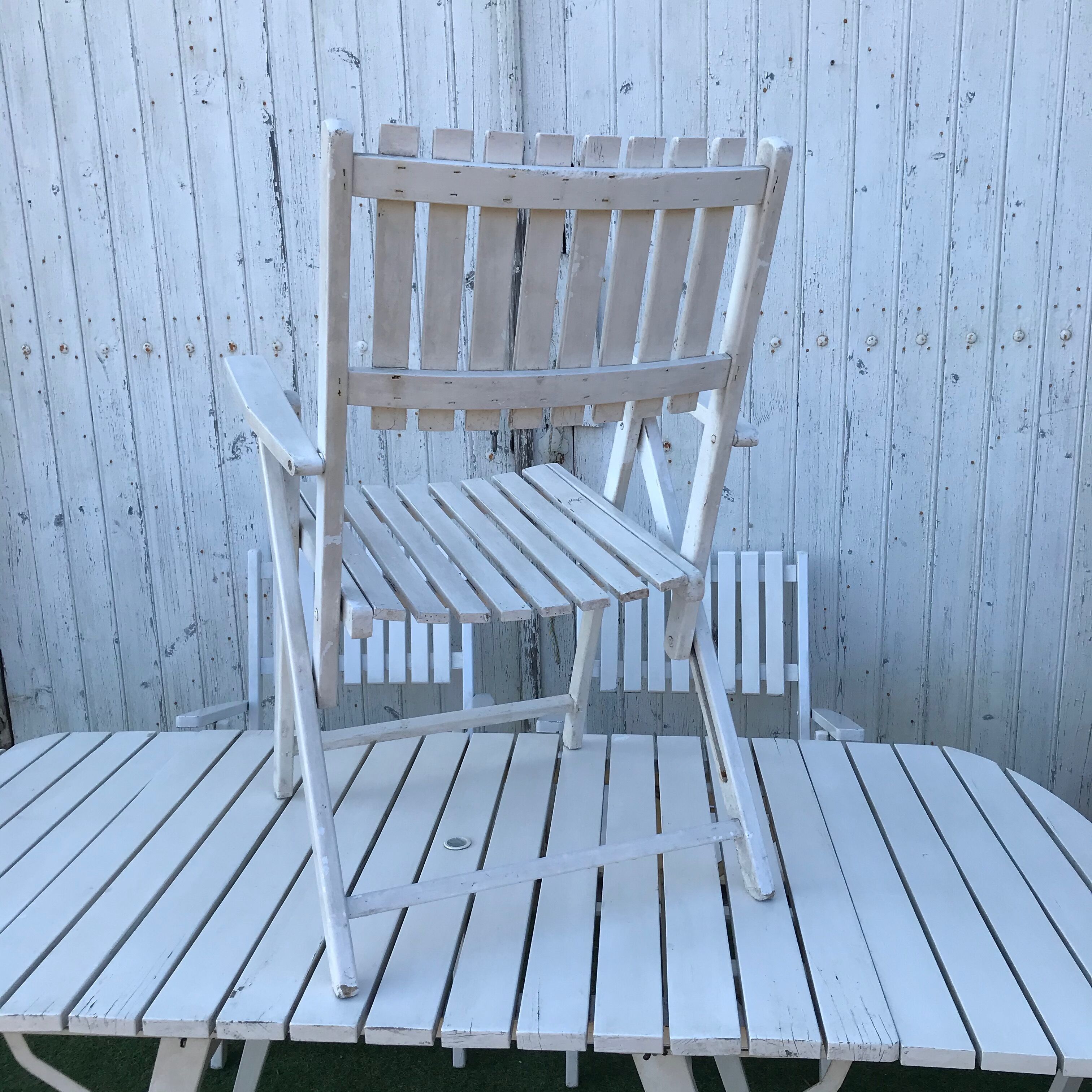 Vintage wooden garden salon