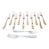 Christofle, Paris - Set of 12 table forks - Dax model - Silver-plated metal