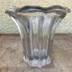 Old vase moulded glass shape flowers 70s vintage