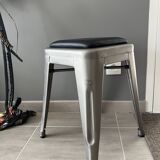 chaise TOLIX  inox et cuir
