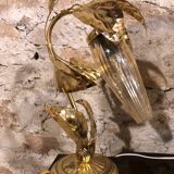 Golden foliage table lamp