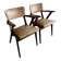 Pair of vintage armchairs in solid wood, 1960s