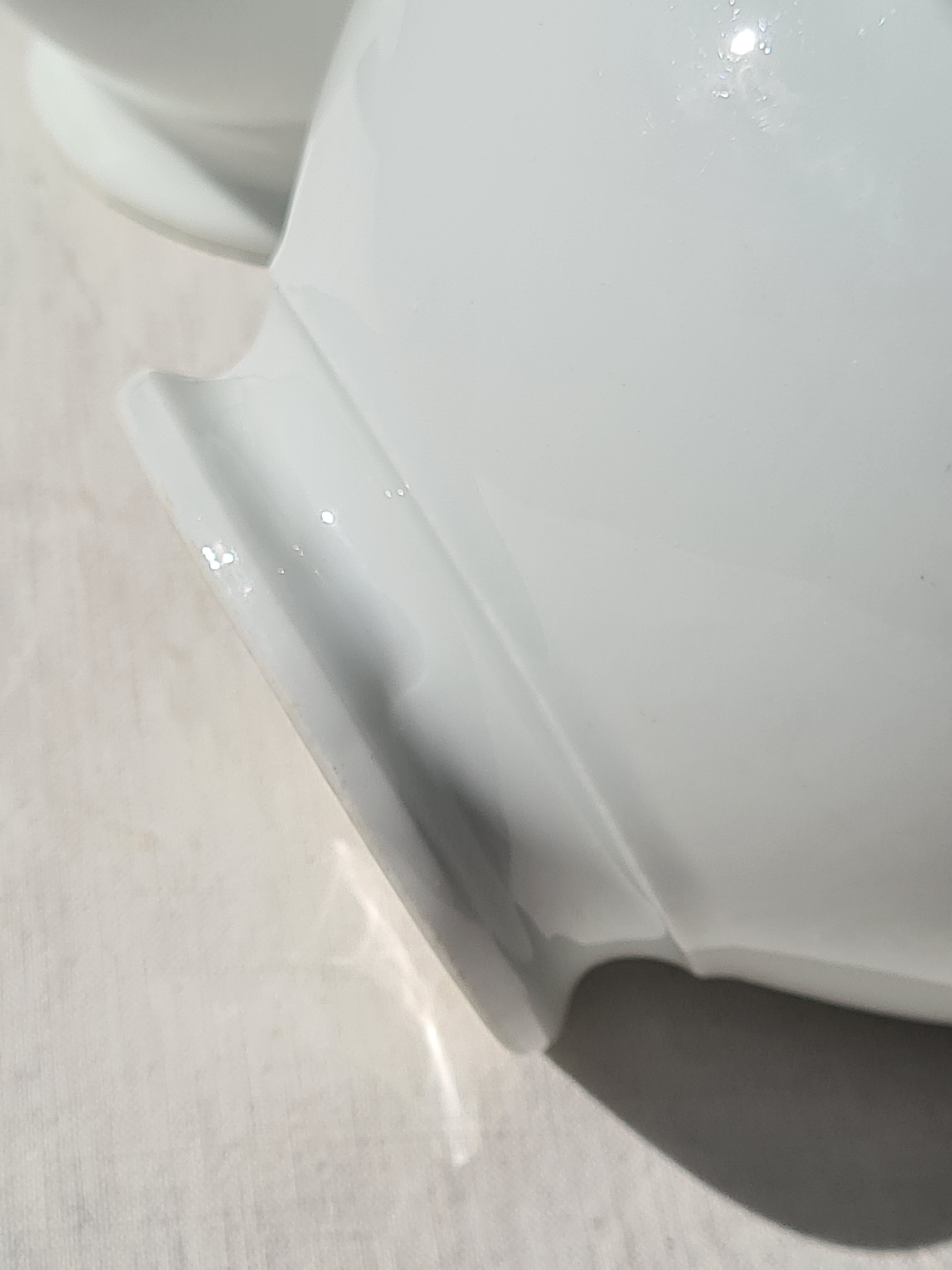 Four bowls made of thick white porcelain