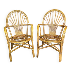 2 fauteuils en rotin