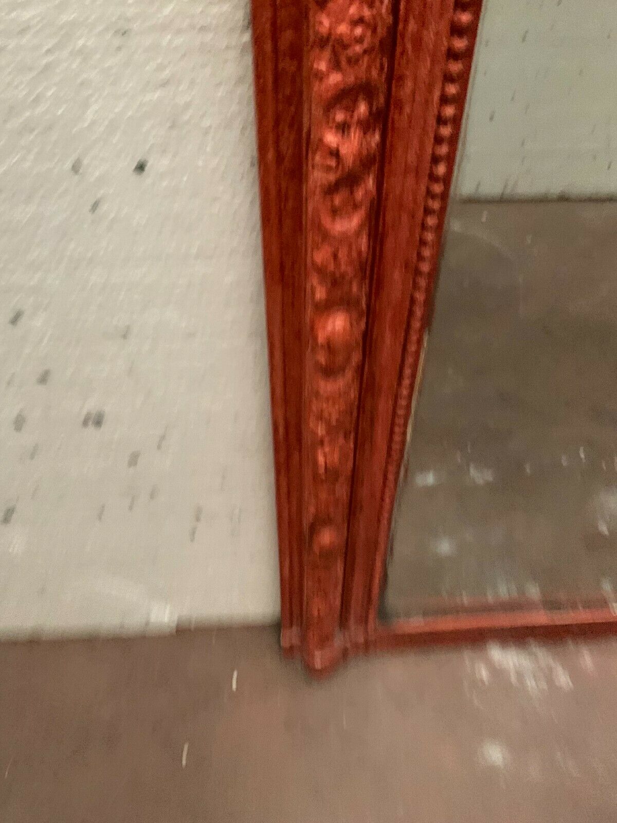 Napoleon III style mirror in wood and patinated stucco XX century