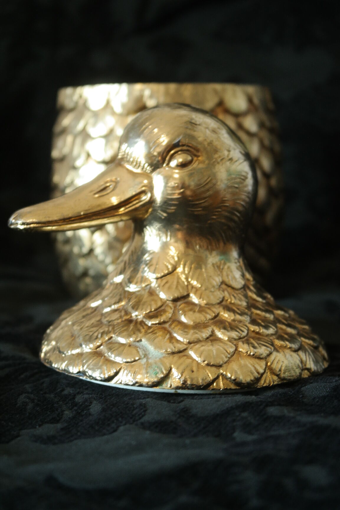 Vintage brass duck ice bucket Italy Mauro Manetti