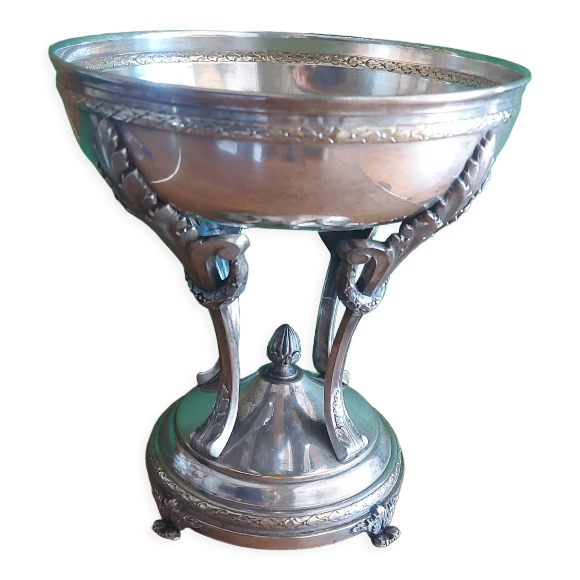 Silver metal fruit cup ( Argit ) , empire style