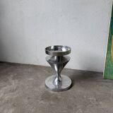 Brushed stainless steel console pedestal 1970