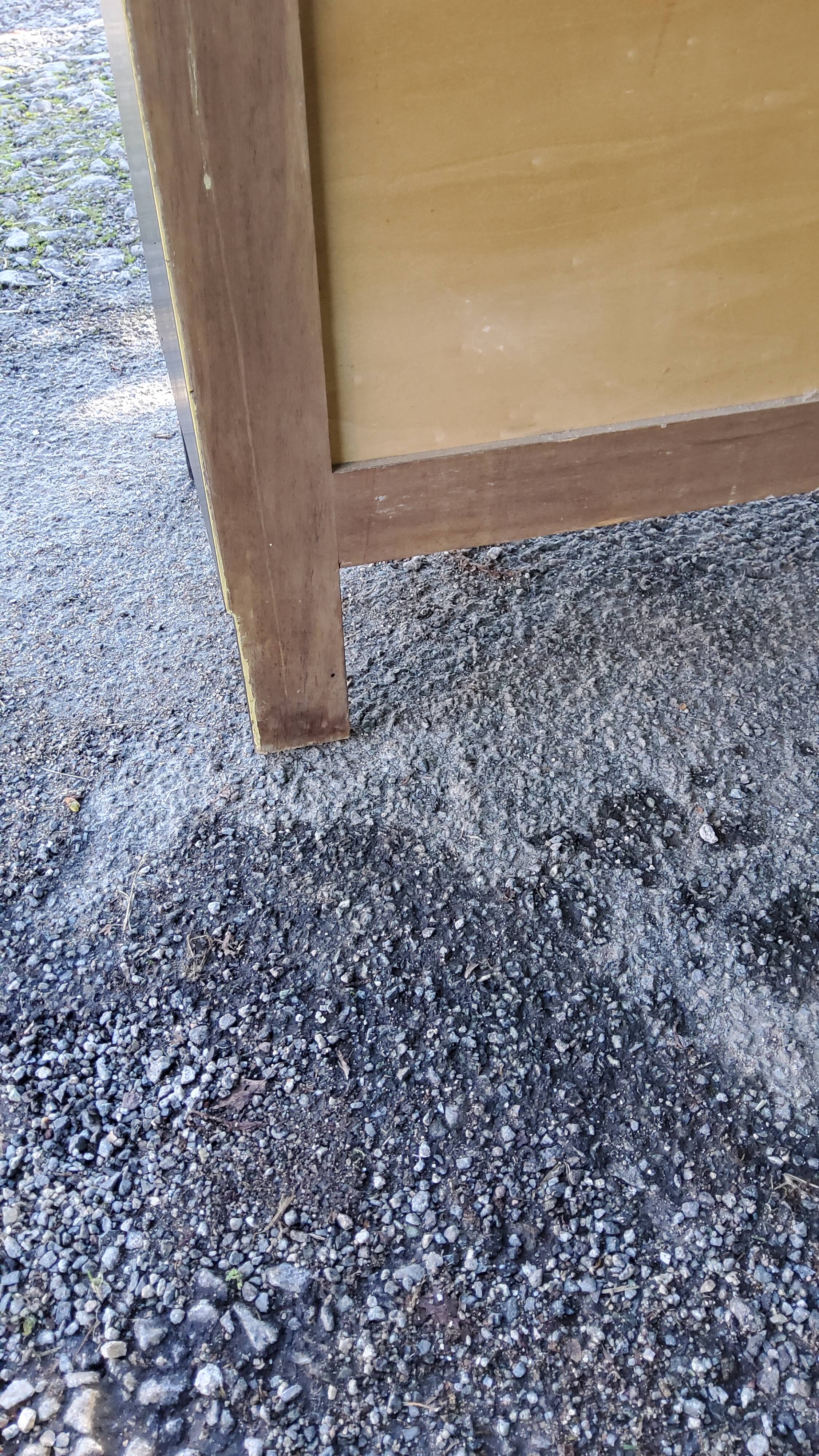 Chest of drawers of the 40s lacquered black 3 drawers