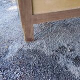 Chest of drawers of the 40s lacquered black 3 drawers