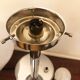 Pair of chrome lamps and opaline art deco