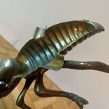 Vintage brass ashtray in the shape of a fly