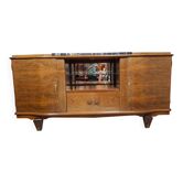 Buffet art déco en placage de noyer flammé, travail français des années 193