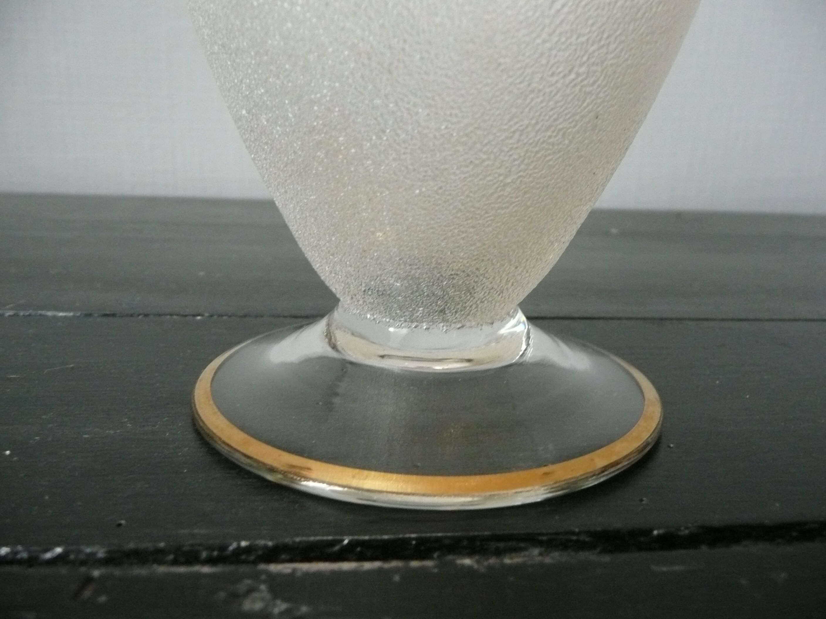 Granite and gold glass vase