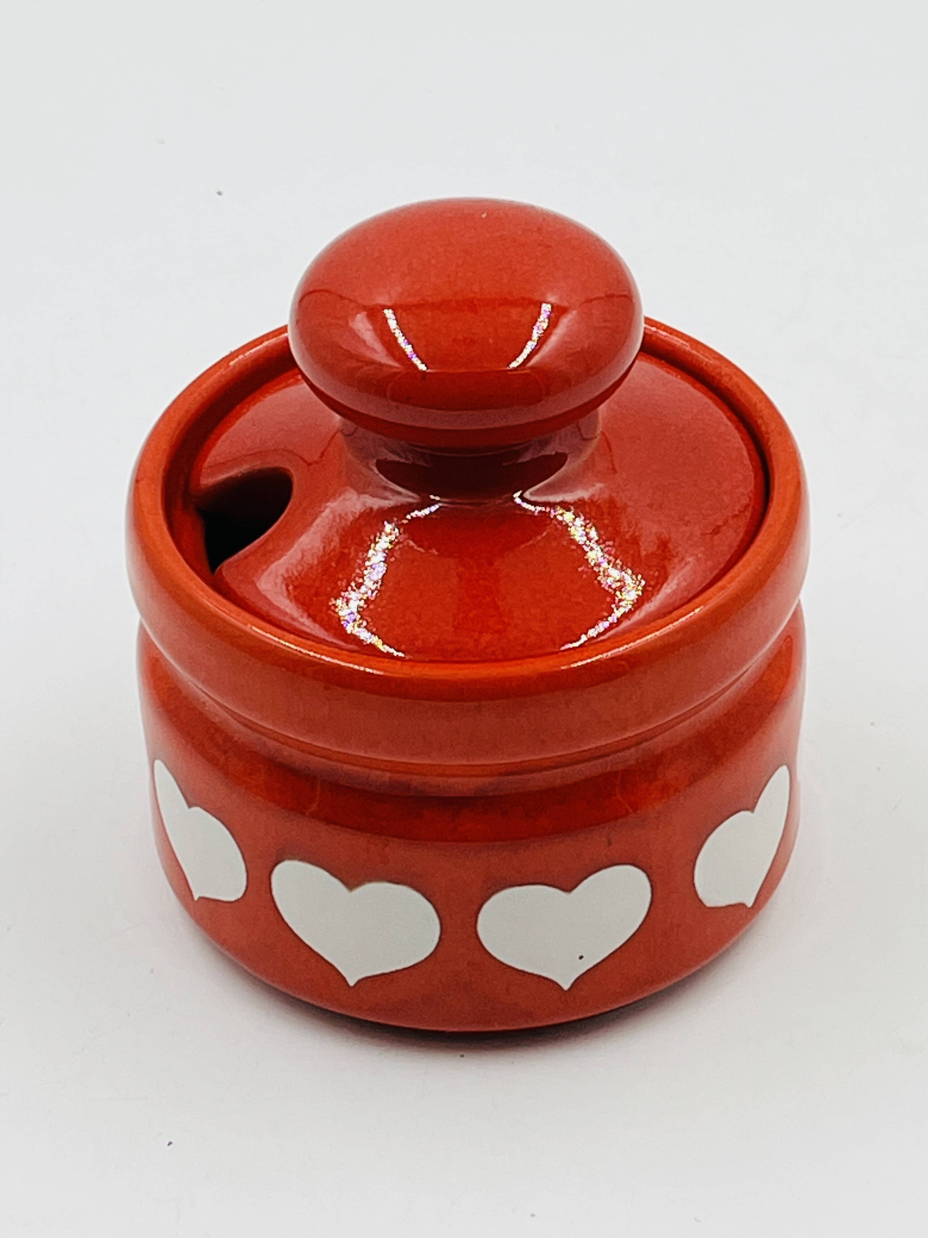 Waechtersbach vintage mustard pot with heart design