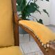 Fauteuil Voltaire style Louis Philippe restauré Jaune Moutarde