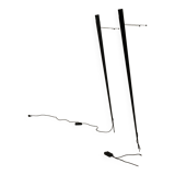 Pair of Gilles Derian torchère wall lights for Lumen Center, Italy 1984