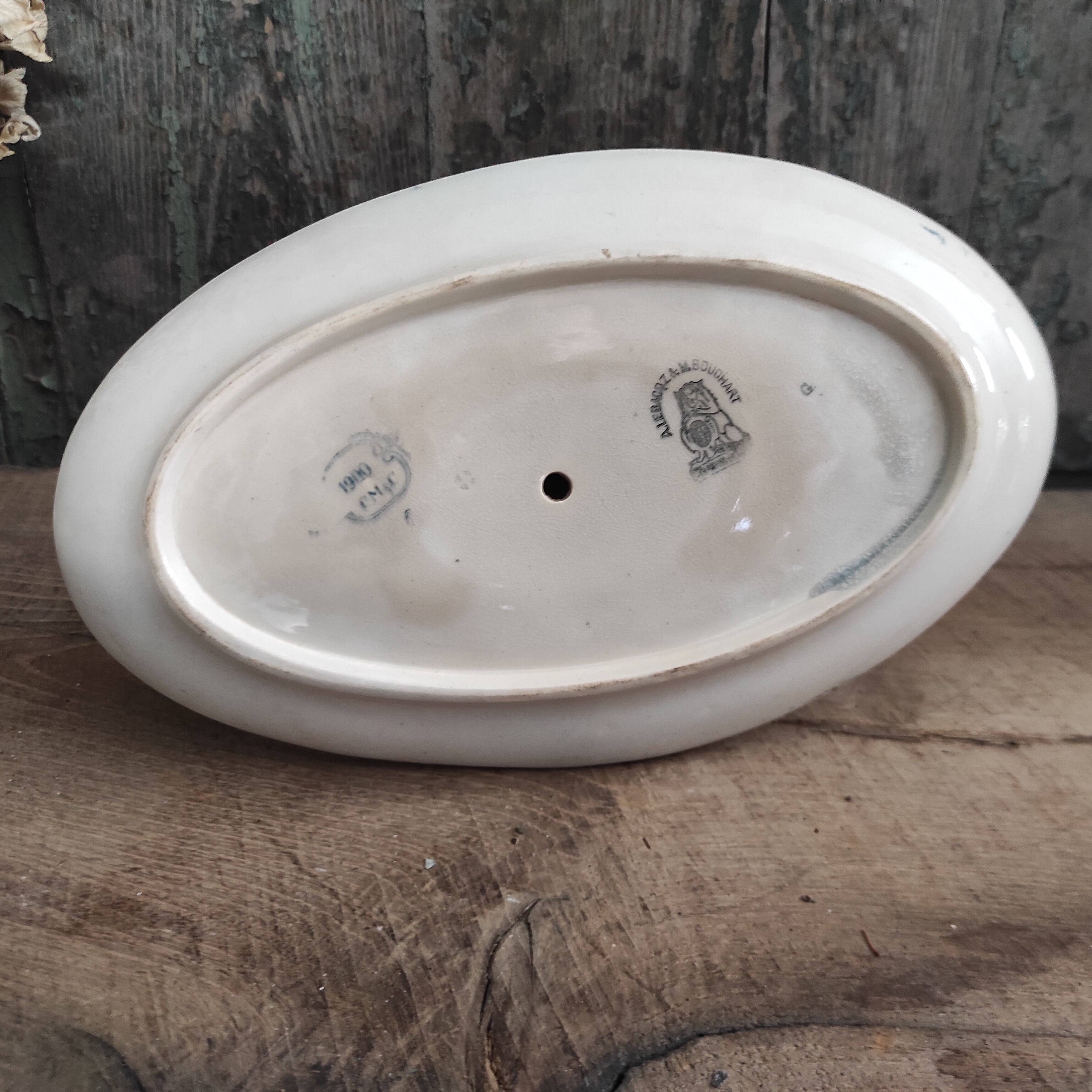 French antique sauce boat made for the Expo Paris 1900, from A. Lebacqz Bouchart