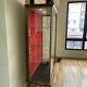 Brass display case from the Lutetia hotel with integrated lighting.