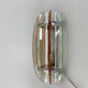 Pair of Italian Murano Glass & Chrome Sconces by Veca, Marked